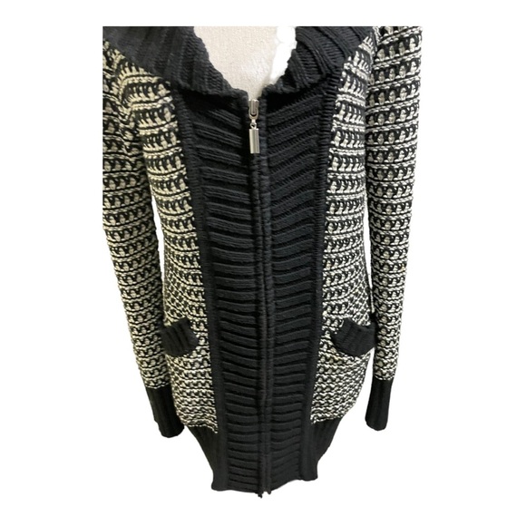 White House black market zipper front tunic sweater size medium. Knit - Picture 3 of 12